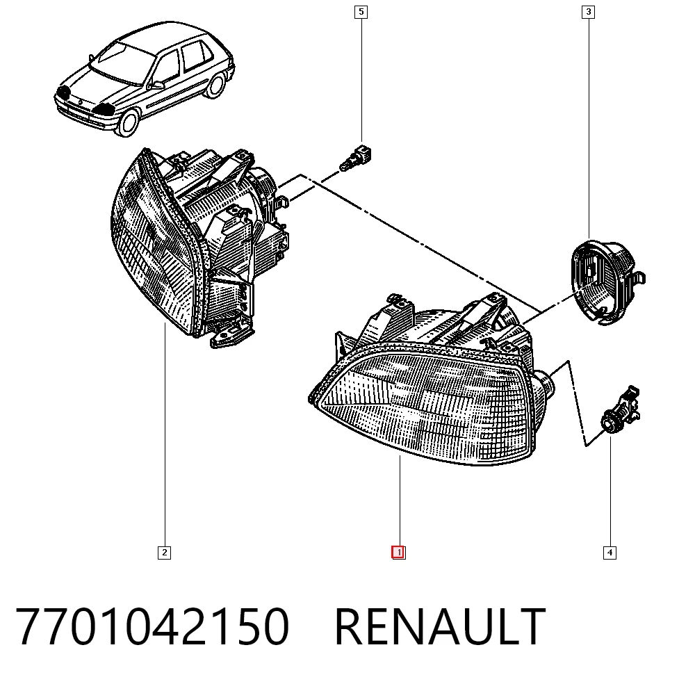 Фара на Renault Clio I BC57, 5357