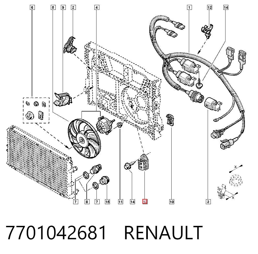 7701042681 Renault (RVI) Резистор моторчика вентилятора кондиционера