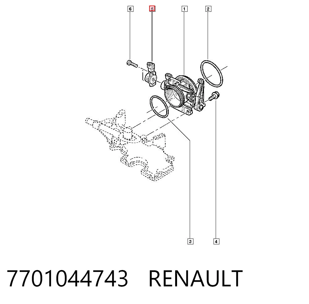7701044743 Renault (RVI) Датчик положения дроссельной заслонки