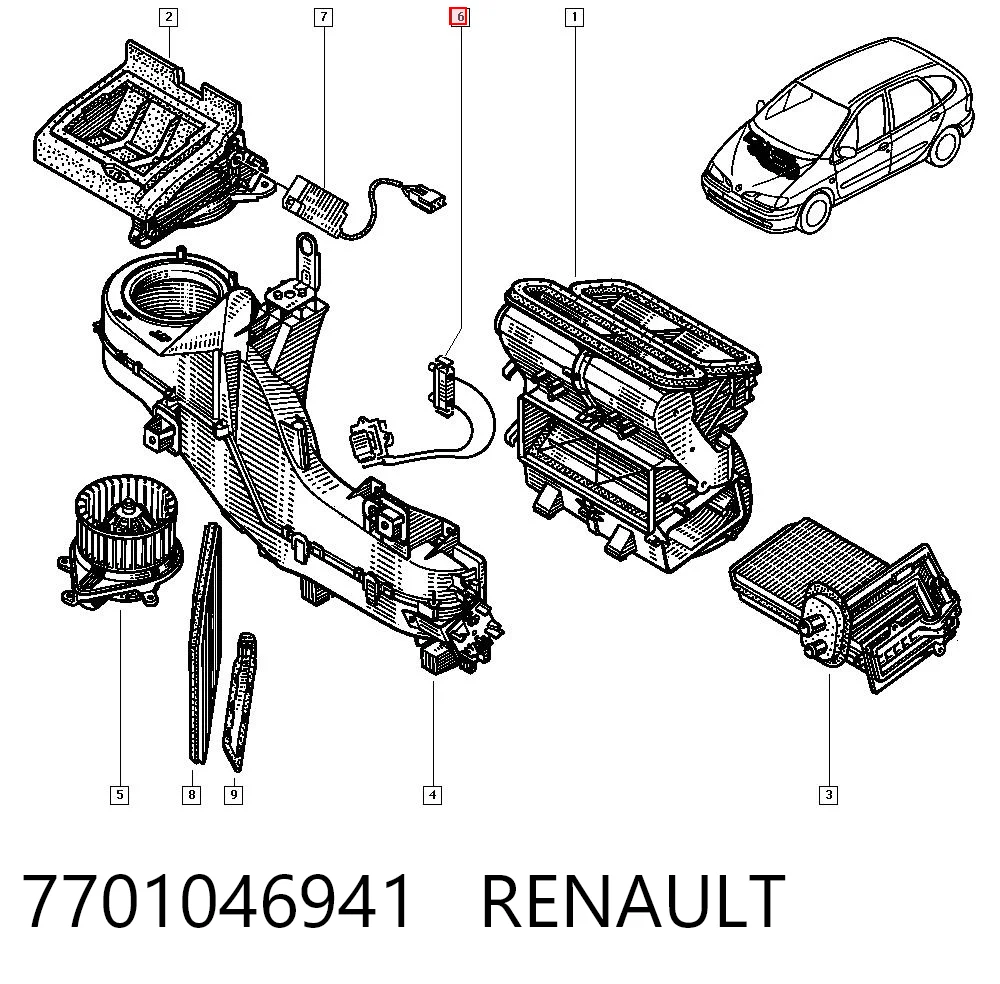 7701046941 Renault (RVI) Реле печки