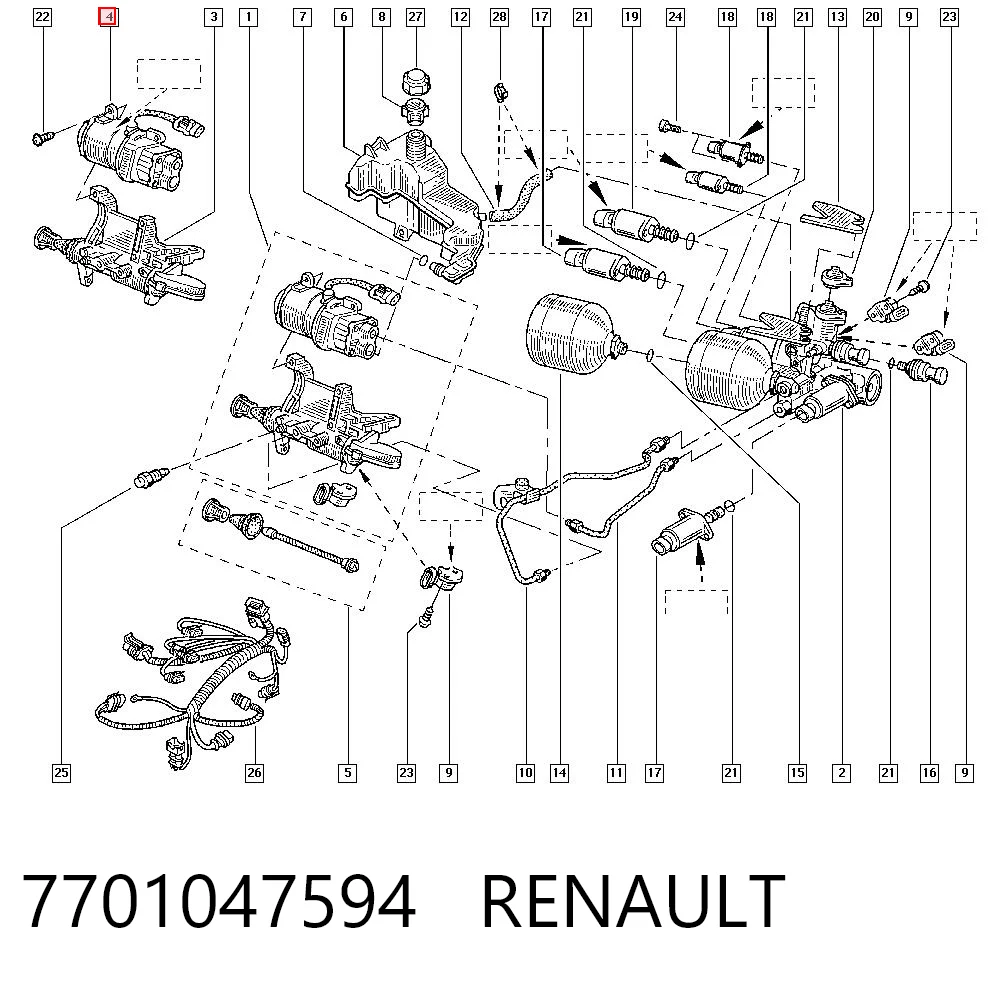 7701047594 Renault (RVI) Насос блока переключения передач