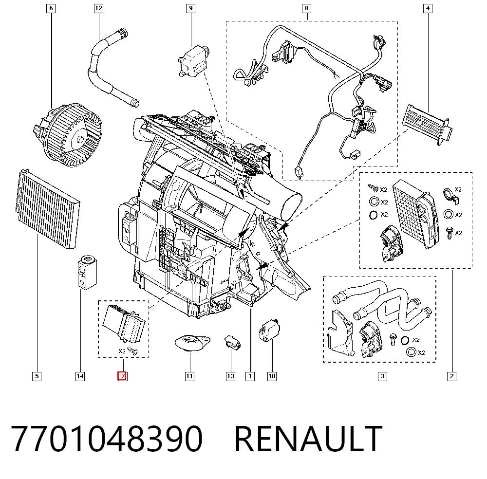 7701048390 Renault (RVI) Реле печки