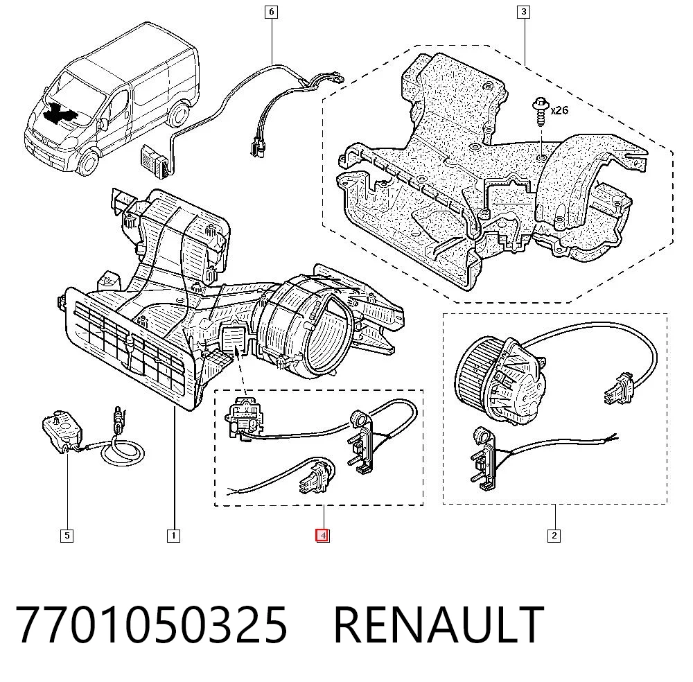 7701050325 Renault (RVI) Реле печки