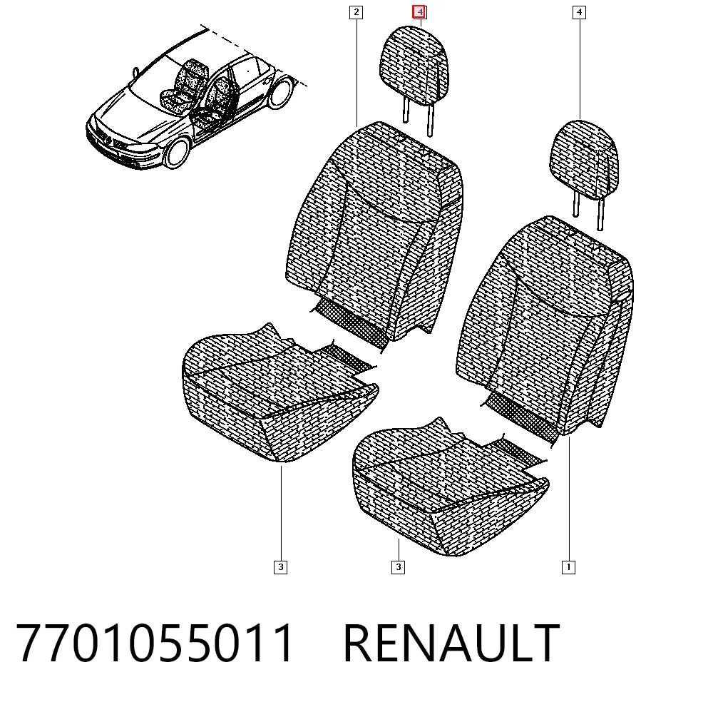  Скоба заднего суппорта Renault Megane 2