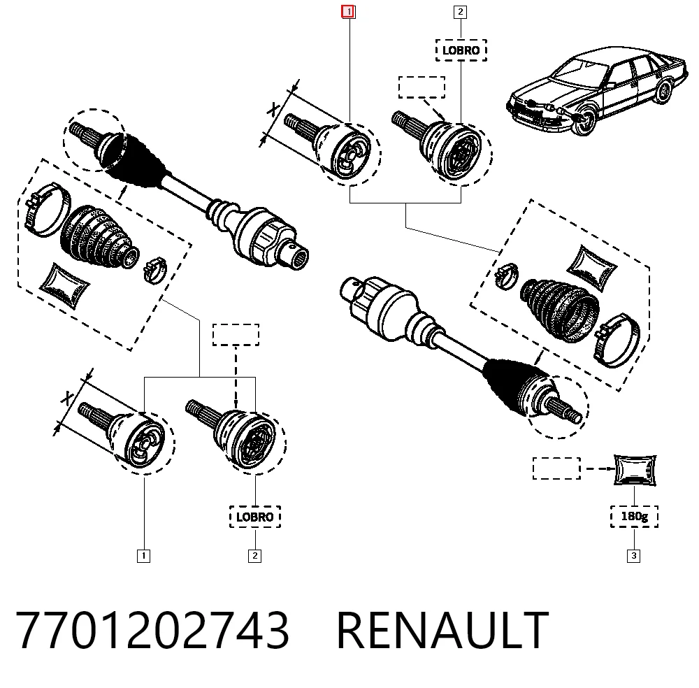 Чехол шруса Renault 25 хэтчбек (B29) (1984 - 1993) цена, от 5.46 USD