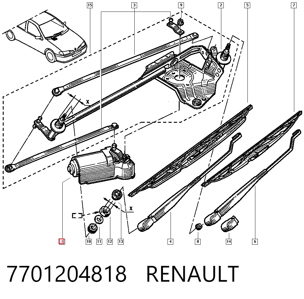 Мотор трапеции стеклоочистителя Polcar 6007SWP2 цена, от 32.68 USD