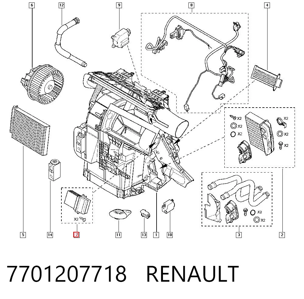 7701207718 Renault (RVI) Реле печки