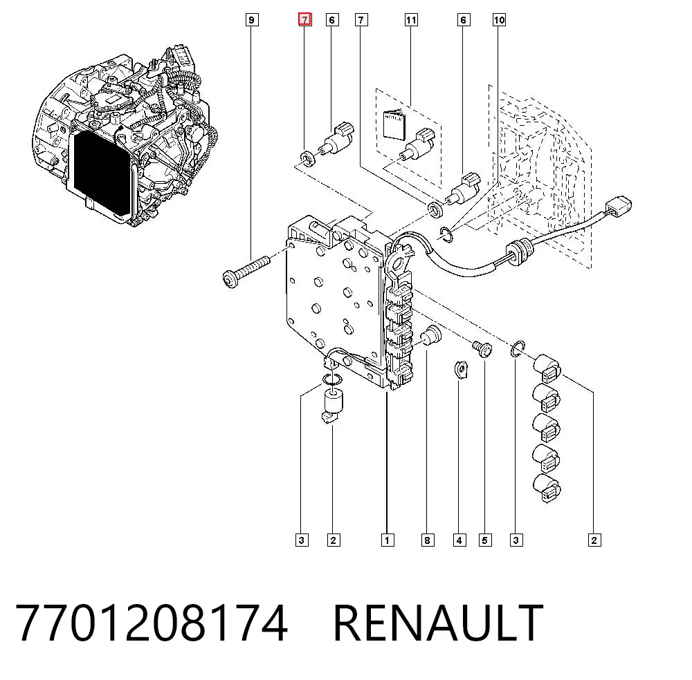 7701208174 Renault (RVI) Соленоид автомата