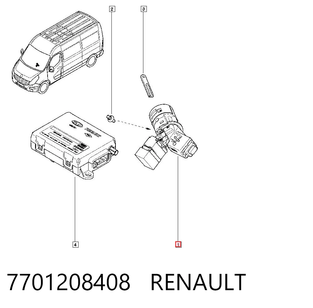 7701208408 Renault (RVI) Замок зажигания