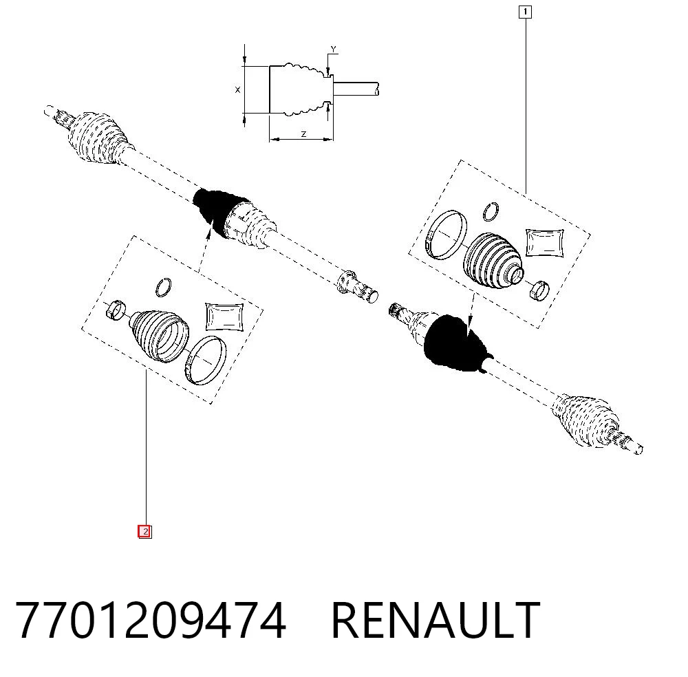 Купить Пыльник ШРУСа внутренний Рено Сценик GRAND III JZ0, JZ1