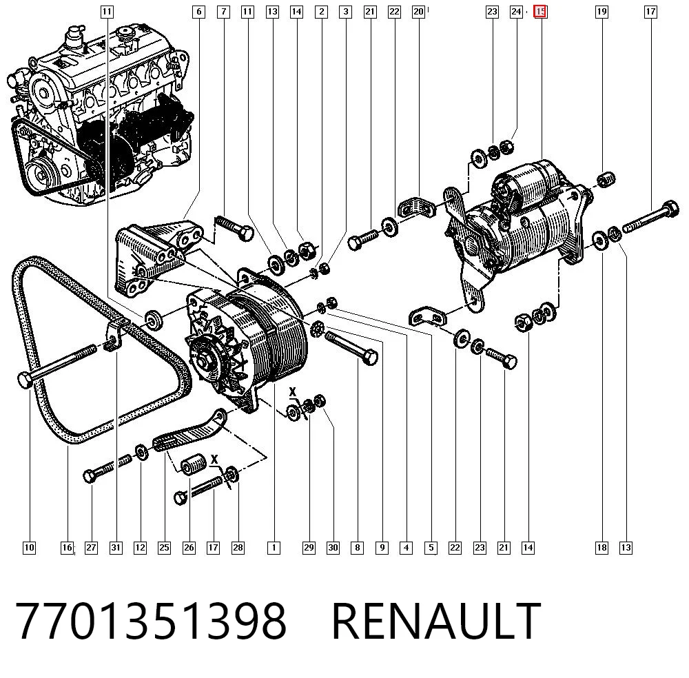 7701351398 Renault (RVI)
