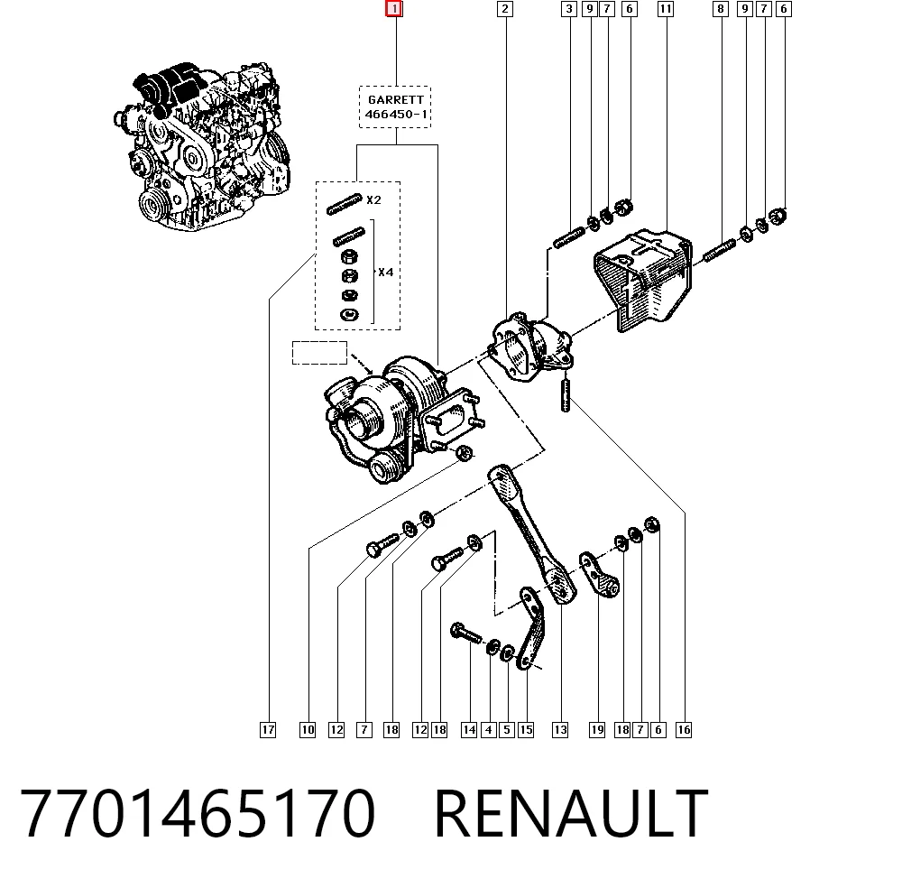 Турбонаддув на Renault 21  L48