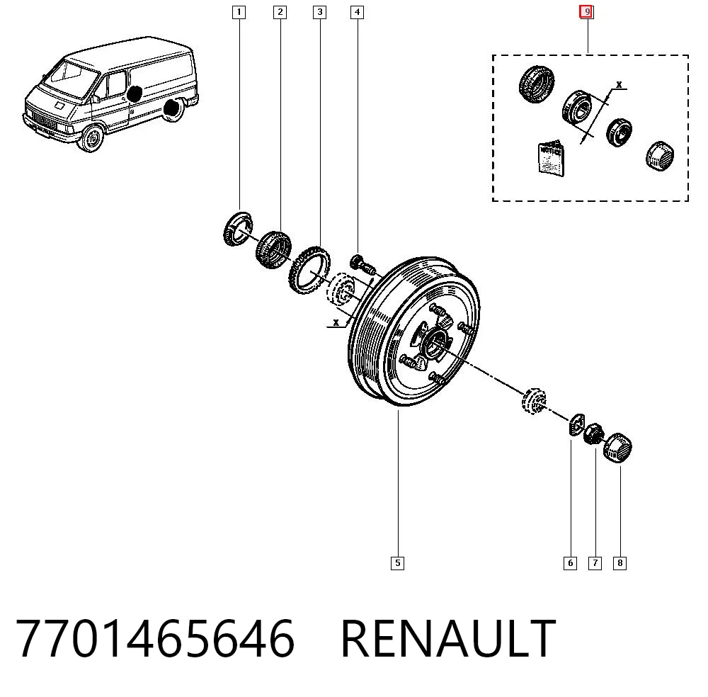 Подшипник задней ступицы 32205BA SNR
