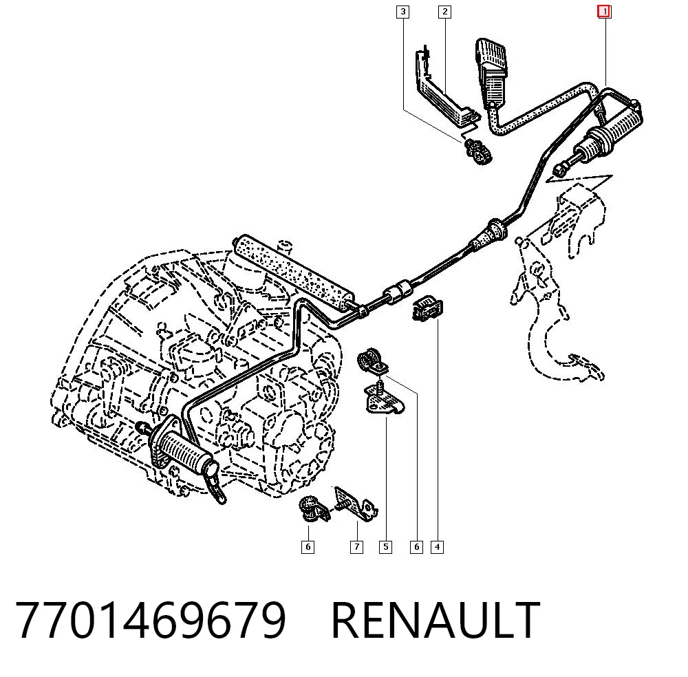 Цилиндр сцепления главный Renault Laguna 1 B56, 556