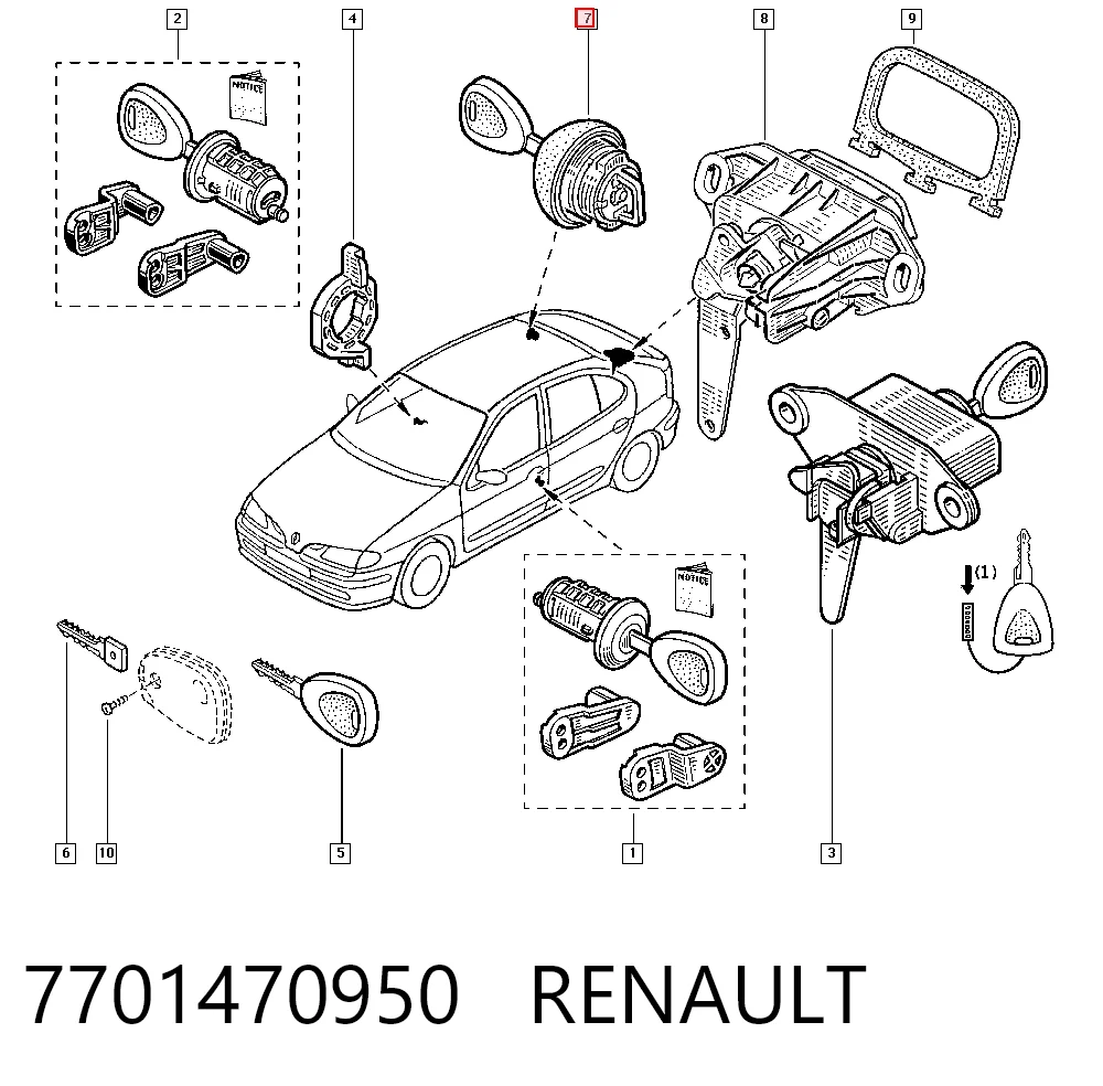 7701470950 Renault (RVI) Крышка топливного Бака