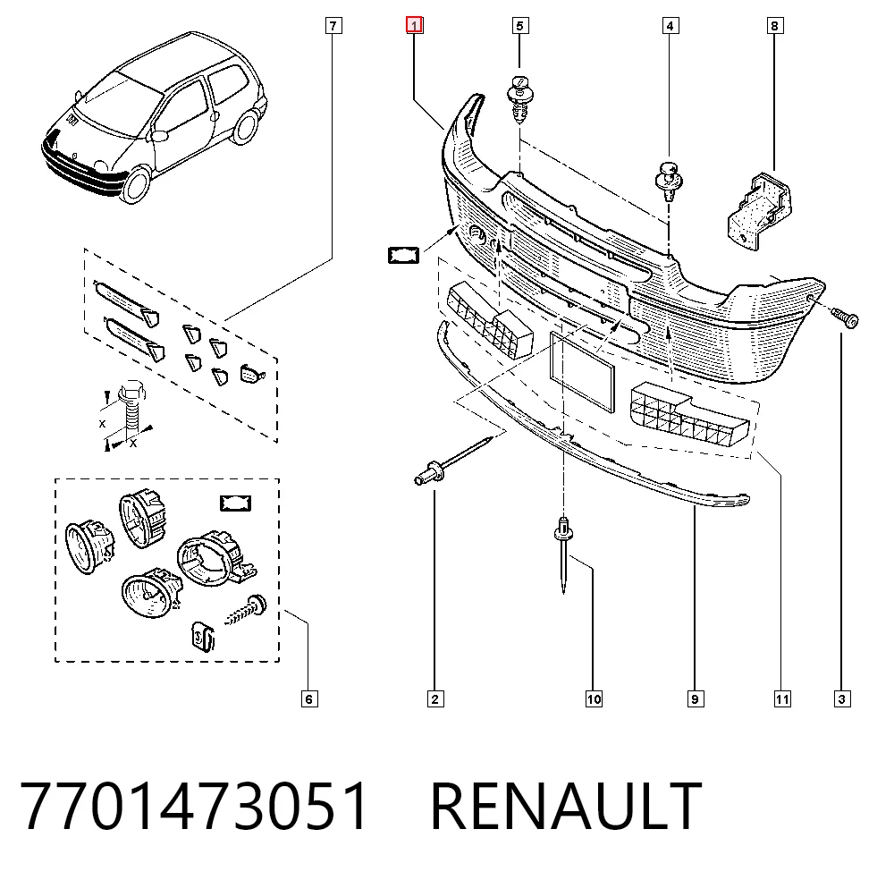 Бампер на авто Polcar 600407J цена, от 47.37 USD