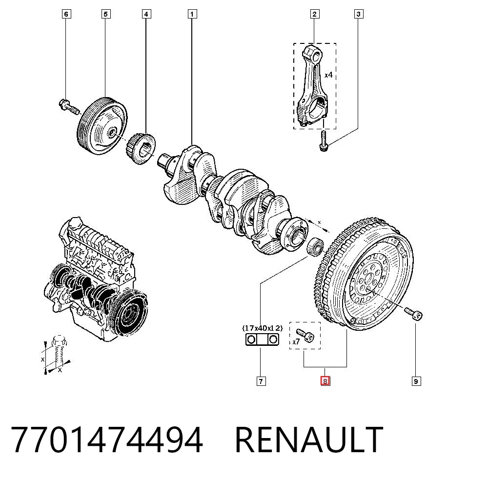 Купить Маховик Рено Меган II LM0, LM1