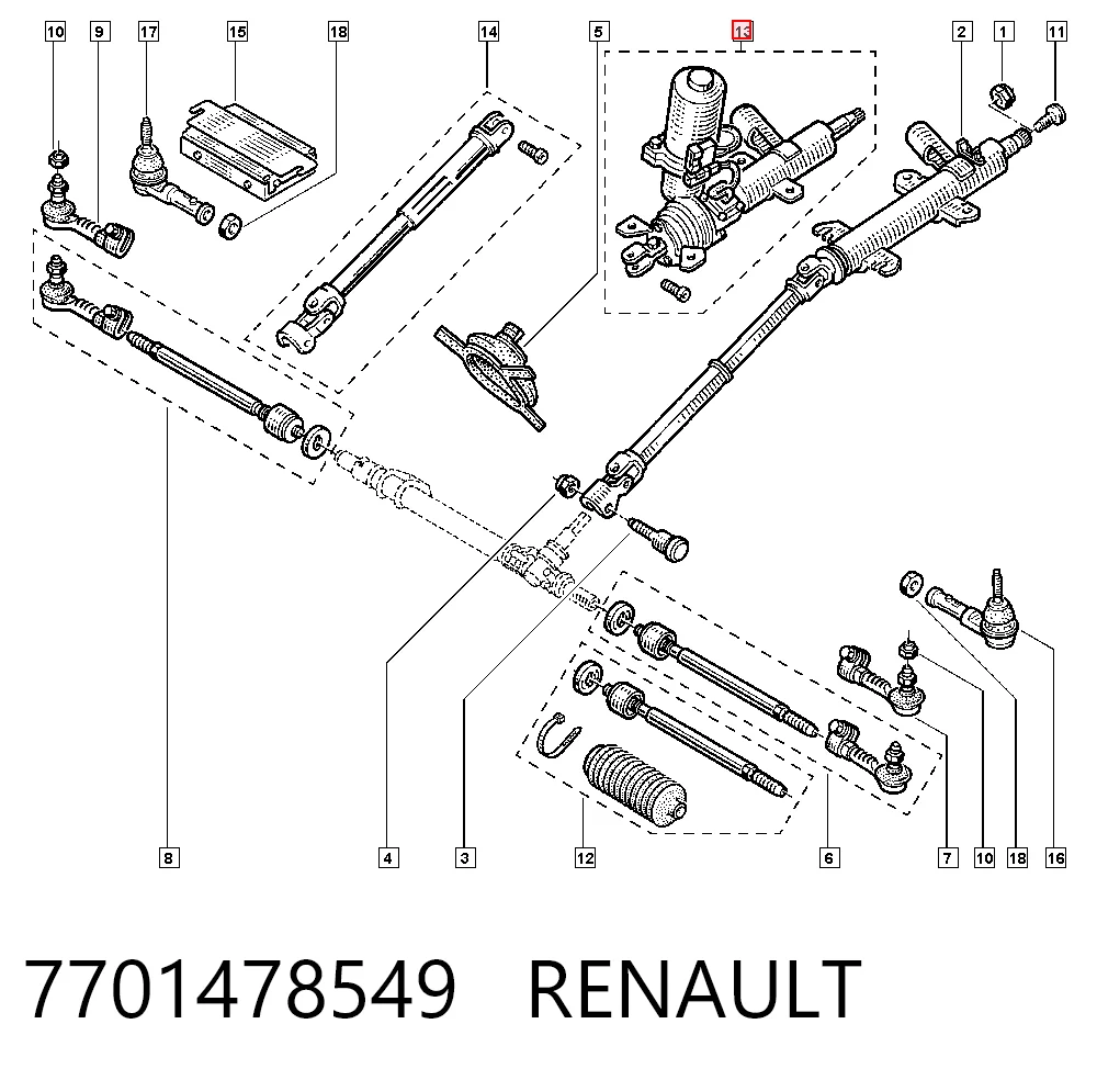  Рулевая колонка Renault Twingo 1