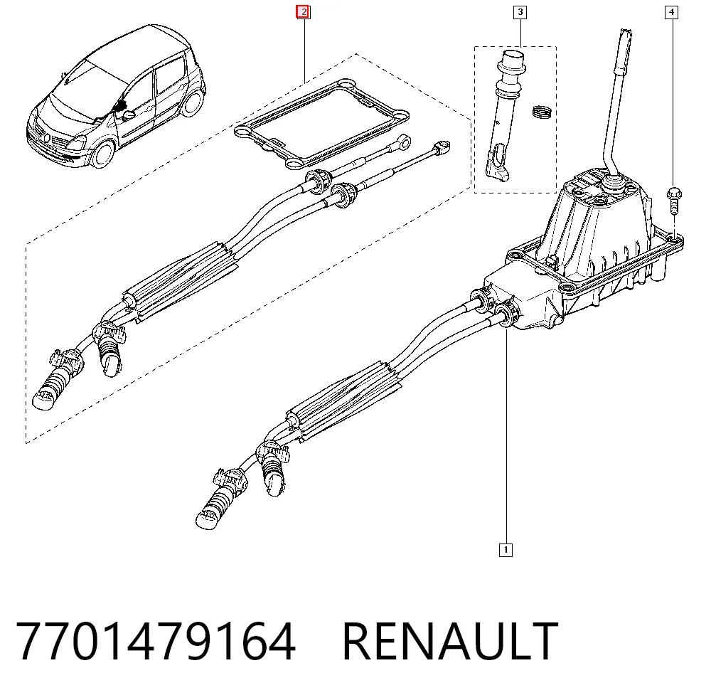 Трос переключения передач Dura International 8200905264