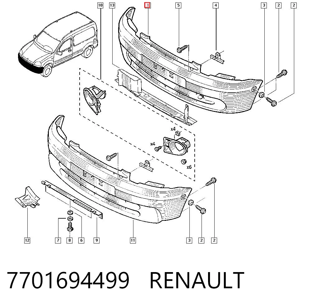 Бампер на авто FPS 6010900 цена, от 43.83 USD
