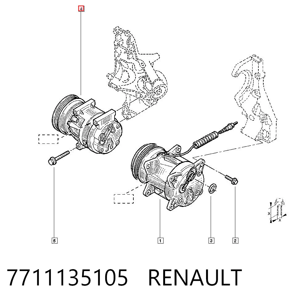 7711135105 Renault (RVI) Компрессор хладагента