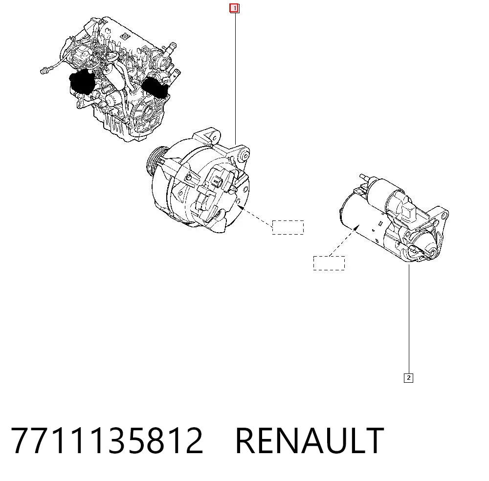 7711135812 Renault (RVI) Генератор автомобильный