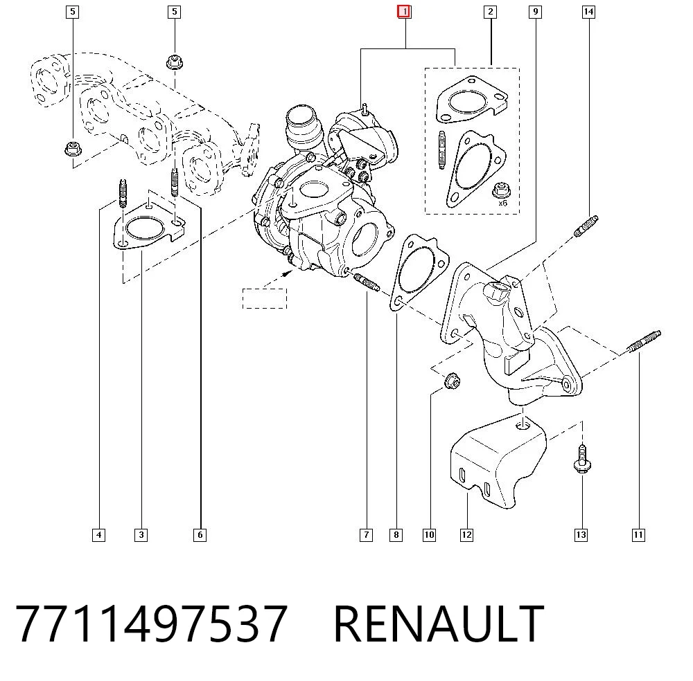 Турбонагнетатель Renault Megane III универсал (KZ0, KZ1) (2008 - 2016) цена, от 314.61 USD