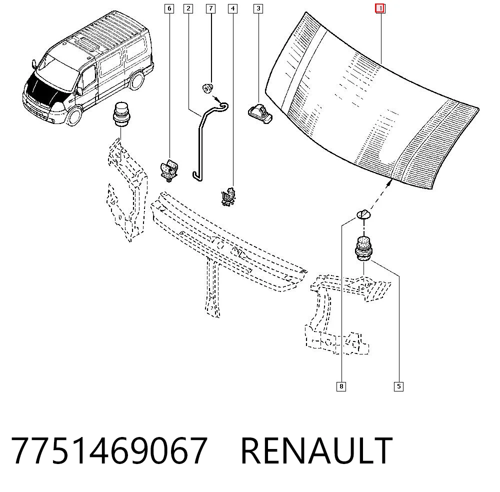  Капот Opel Movano 