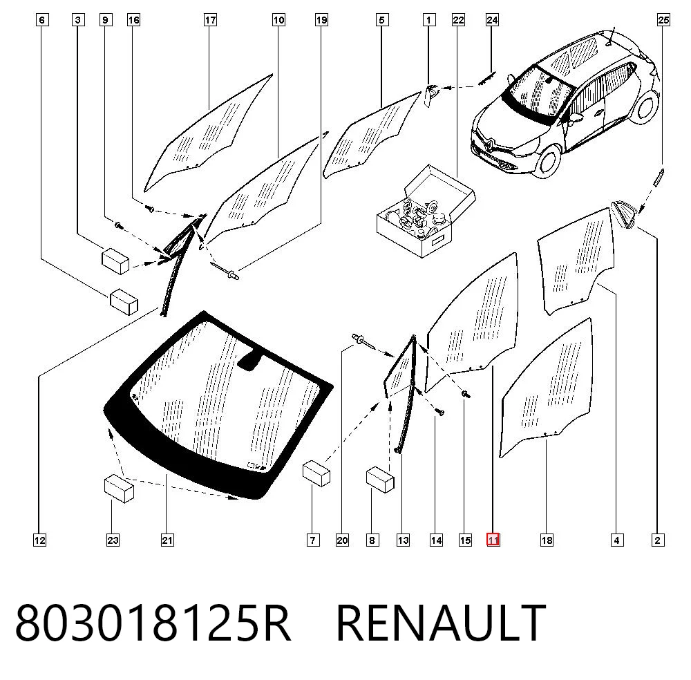 ST503290 Sekurit Стекло двери передней левой