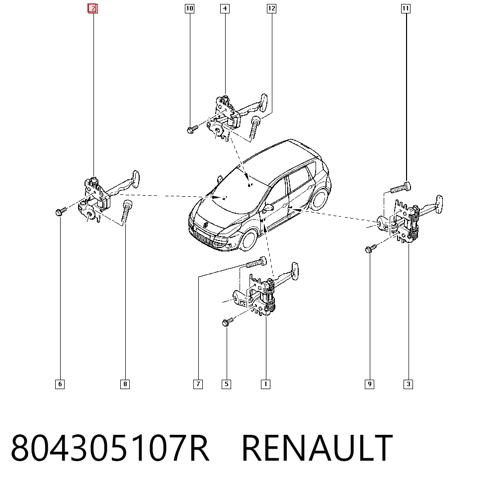 804305107R Renault (RVI) Ограничитель открывания двери