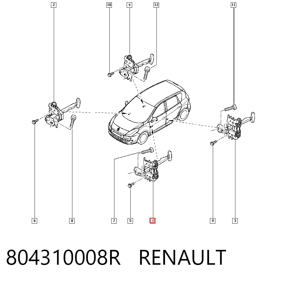 804310008R Renault (RVI) Ограничитель открывания двери