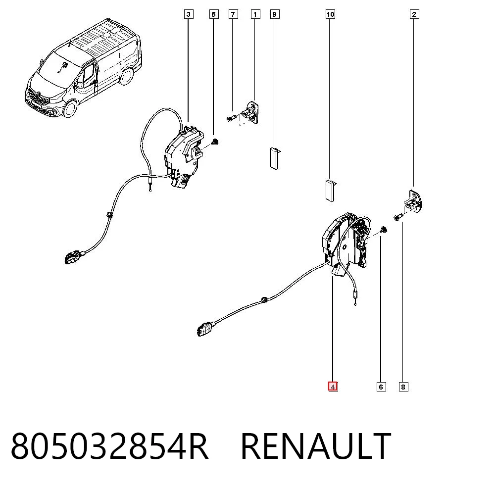 8050300Q1D Nissan/Infiniti Замок двери водителя