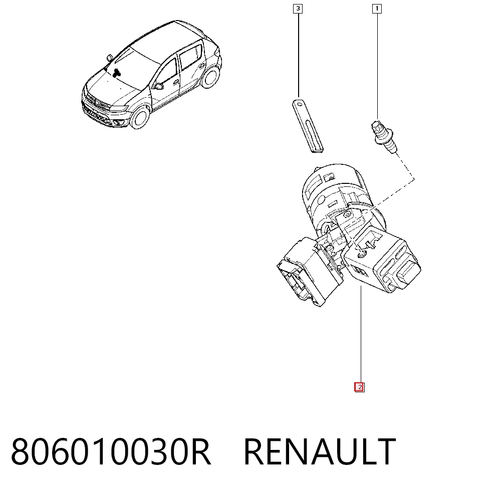 806010030R Renault (RVI) Замок зажигания