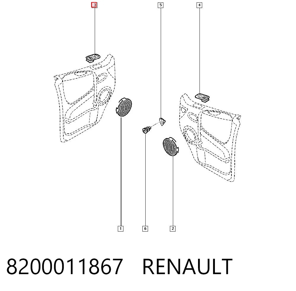 8200011867 Renault (RVI) Кнопки переднего левого стекло подъёмника