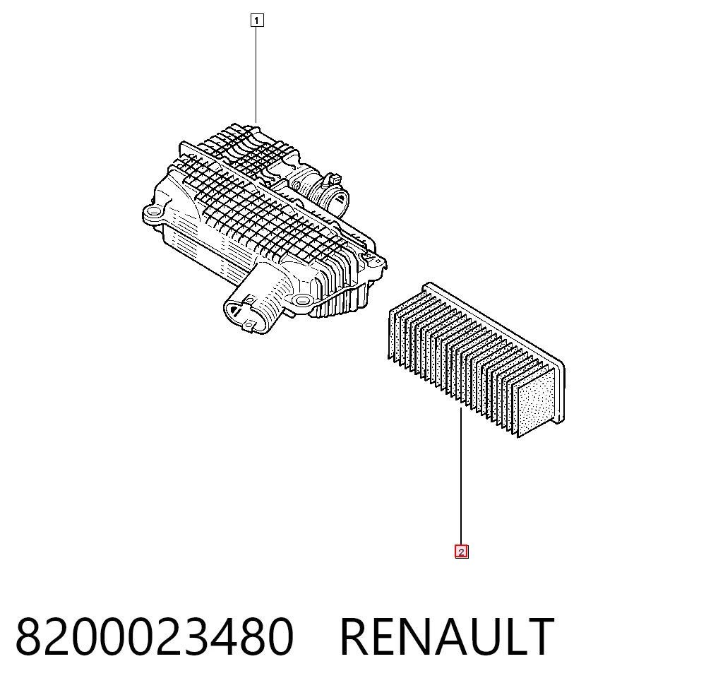 8200023480 Renault (RVI) Воздушный фильтр двигателя