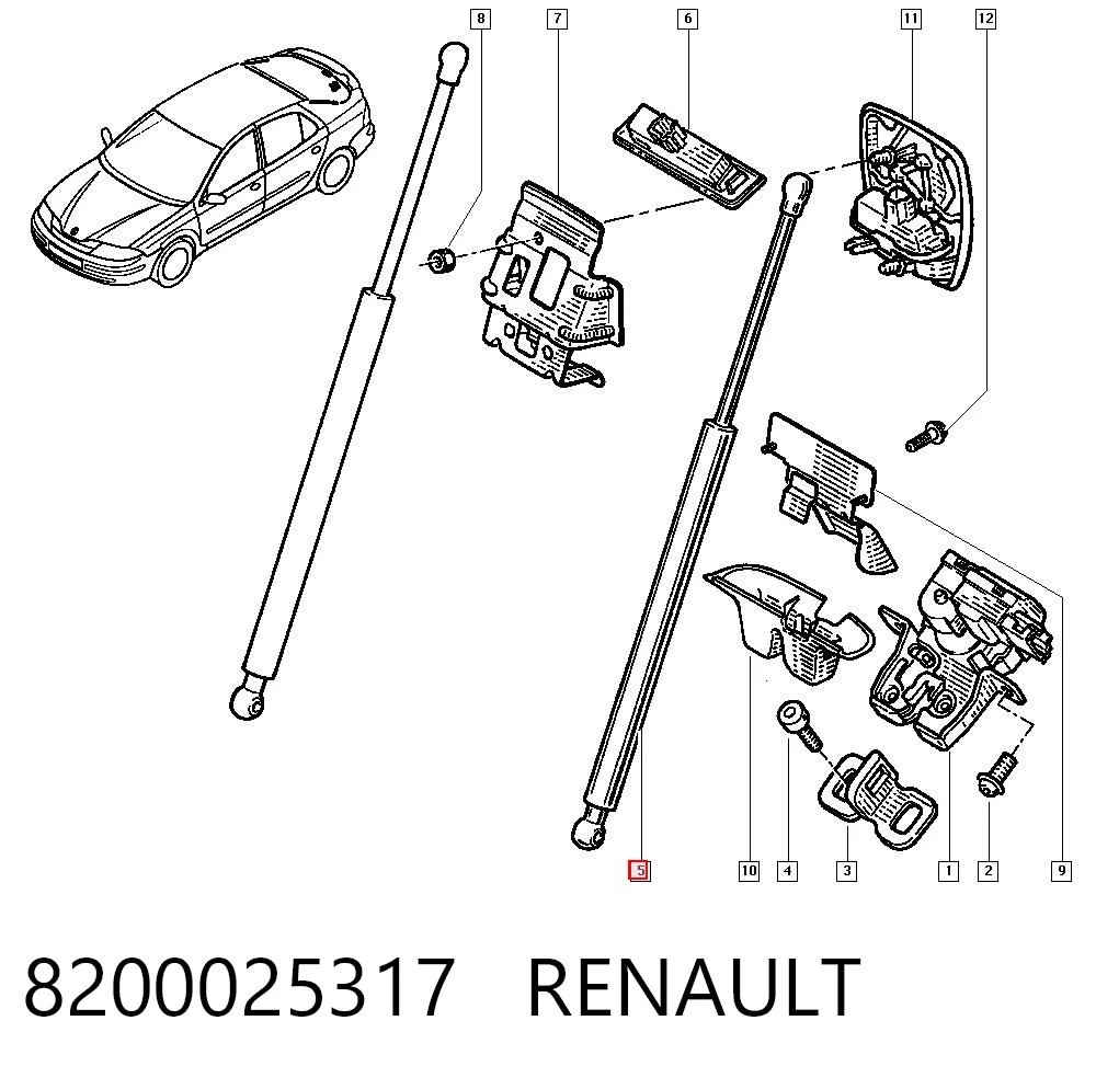 Амортизатор задней двери AND 42827115 цена, от 6.72 USD
