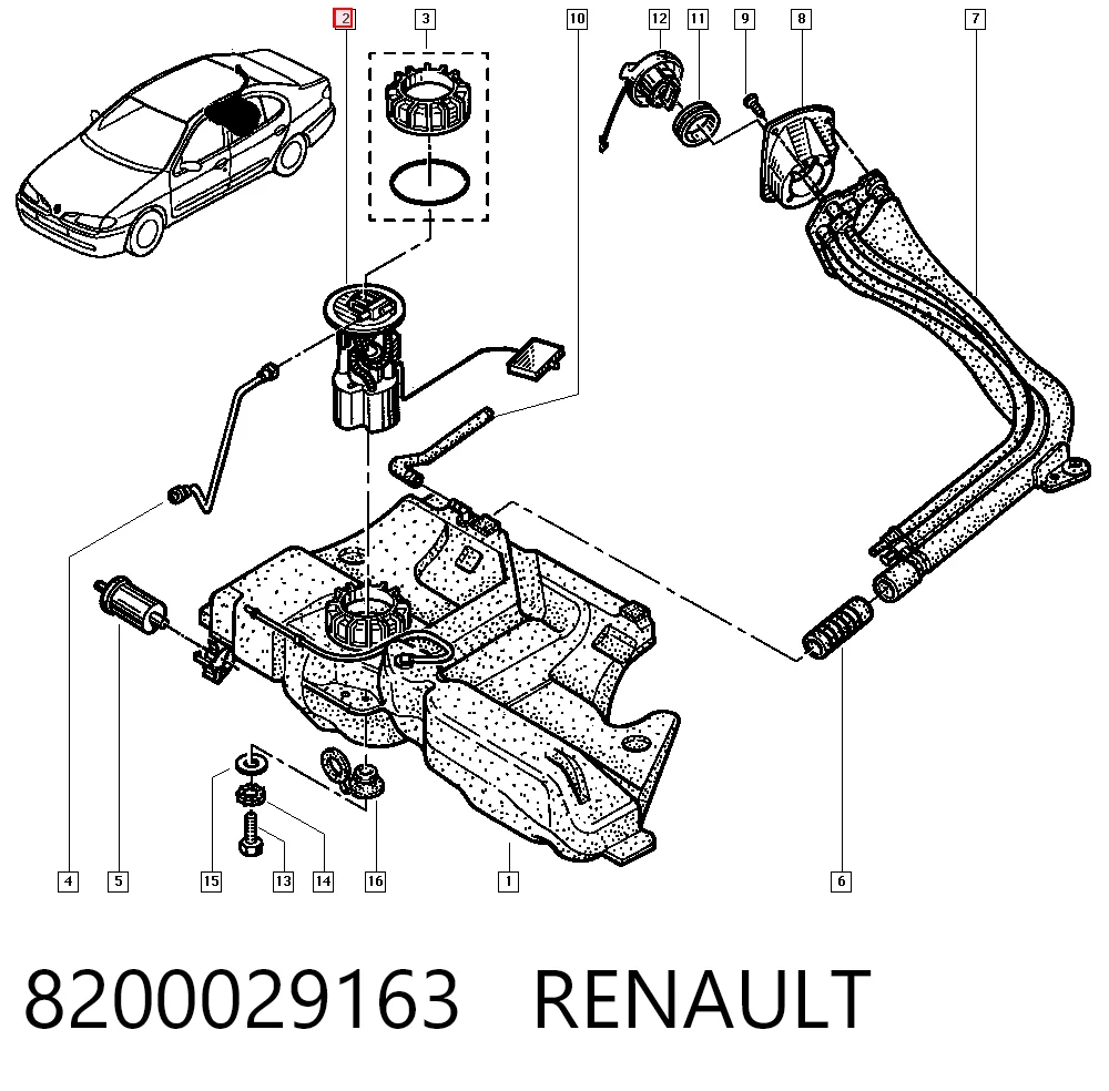 8200029163 Renault (RVI) Электробензонасос