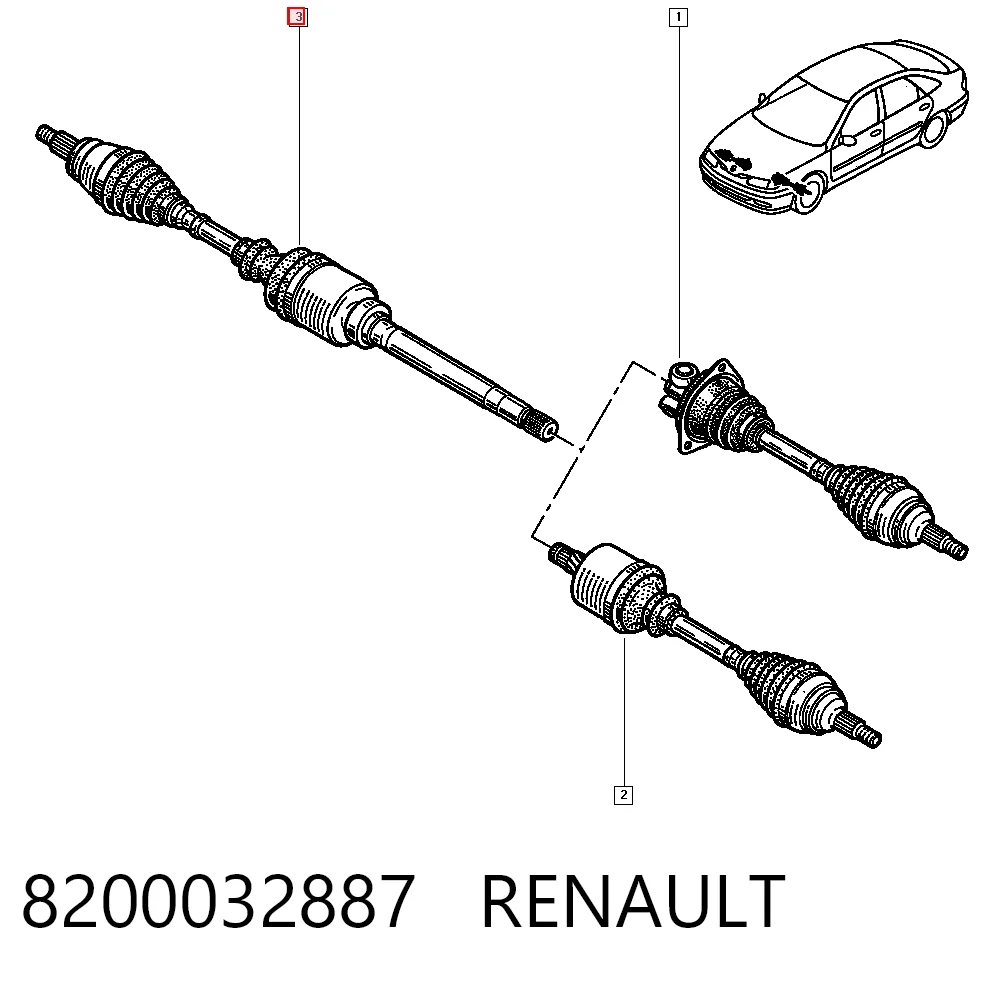  Правая полуось Mazda 323 