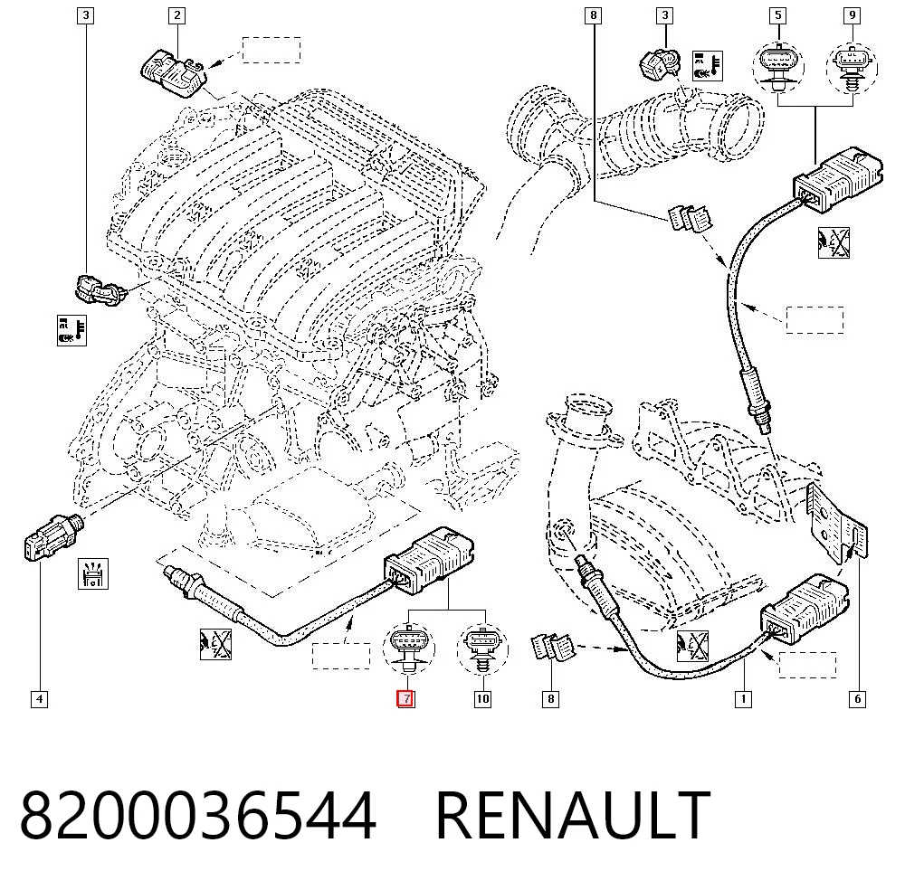 Датчик кислорода на Renault Espace III JE