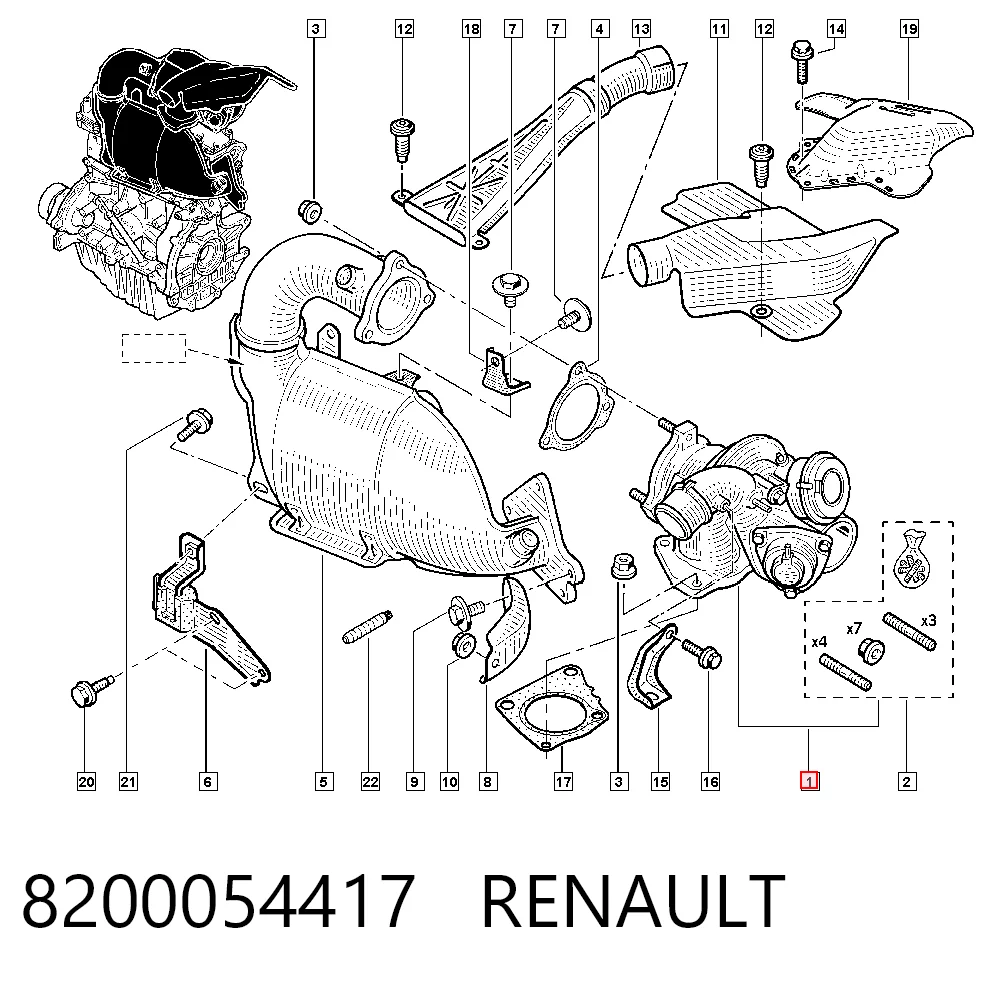 Турбонагнетатель Renault Laguna III хэтчбек (BT0, BT1) (2007 - 2015) цена, от 82.30 USD