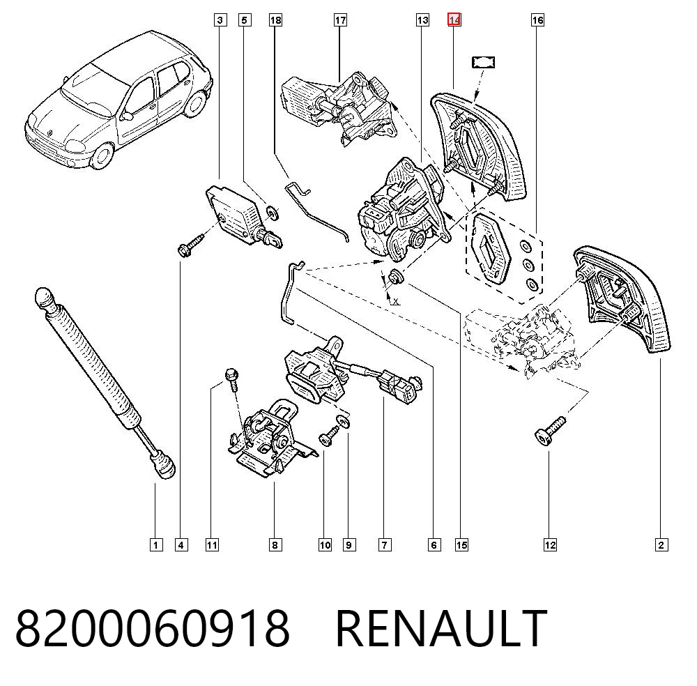 8200060918 Renault (RVI) Накладка багажника (двери 3/5-й задней)