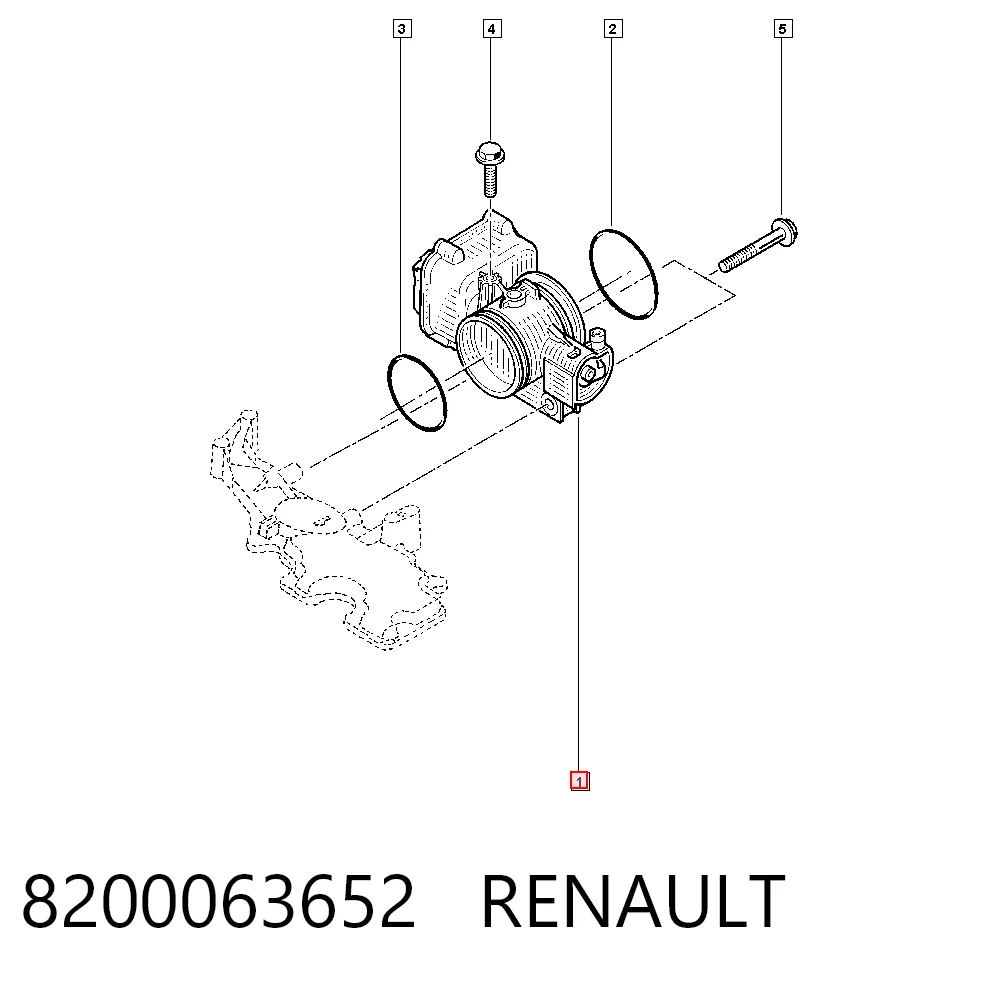 8200063652 Renault (RVI) Дроссельная заслонка