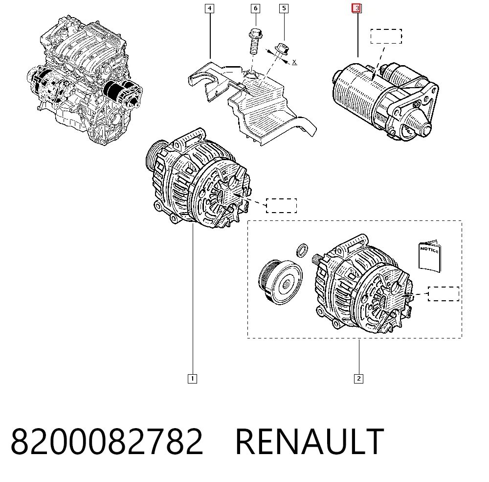 8200082782 Renault (RVI) Стартер автомобиля