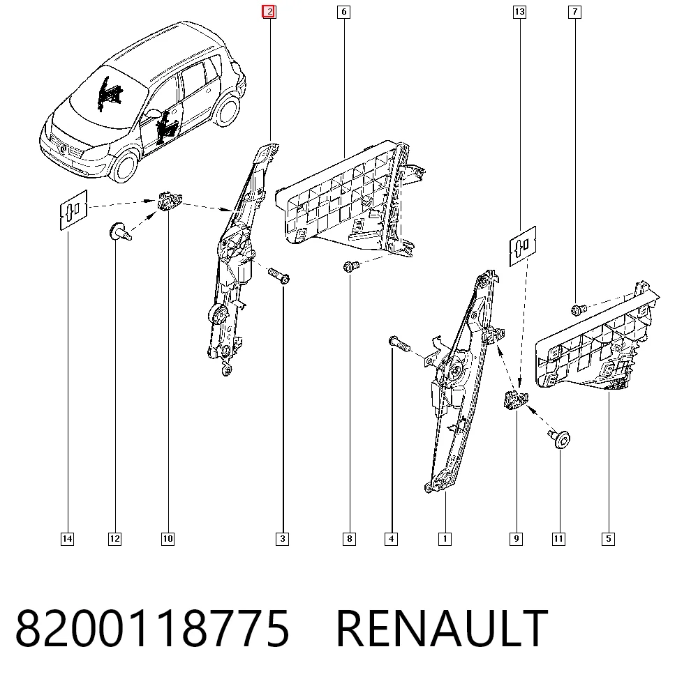 Механизм стеклоподъемника двери передней, правой Magneti Marelli ACQ0310