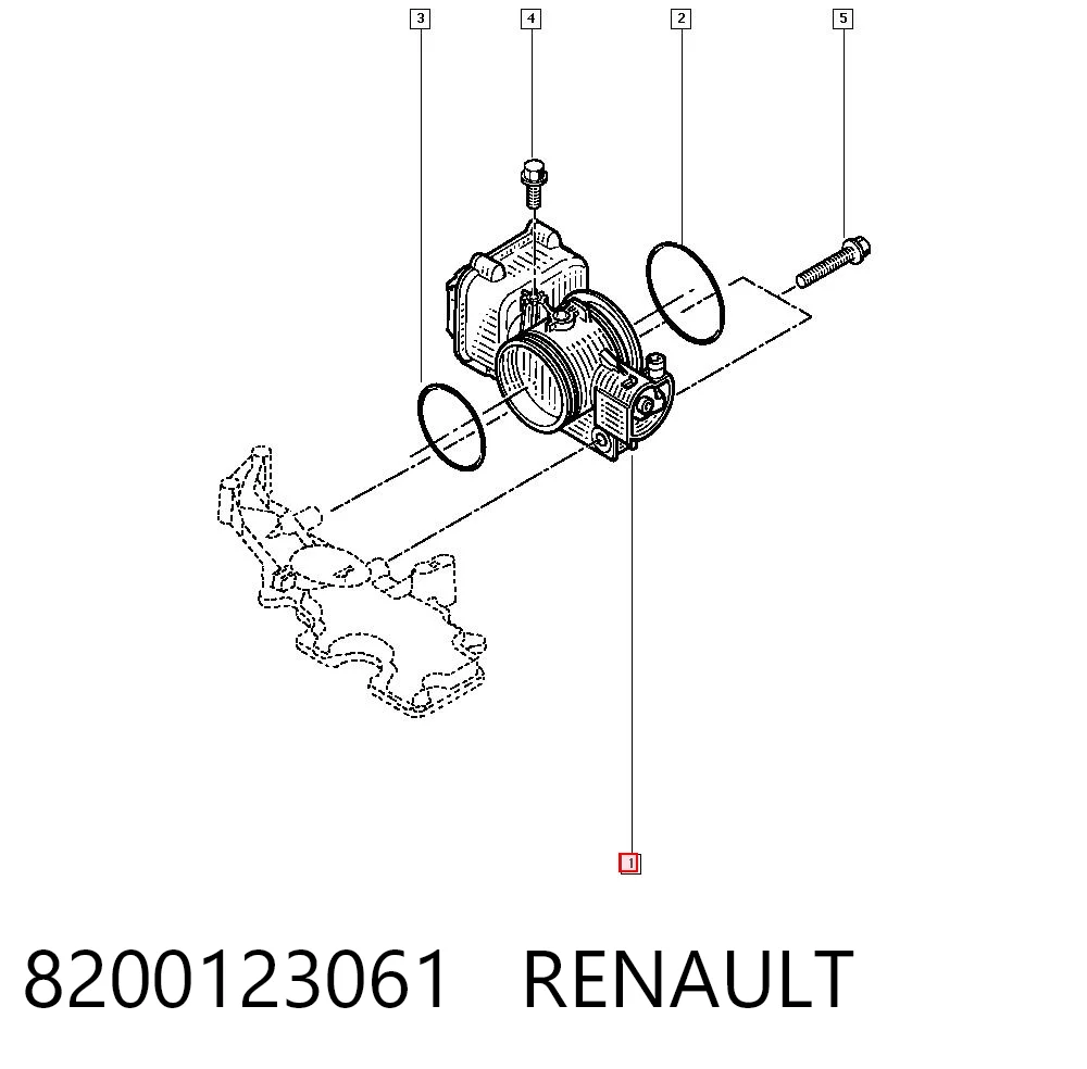 8200123061 Renault (RVI) Дроссельная заслонка