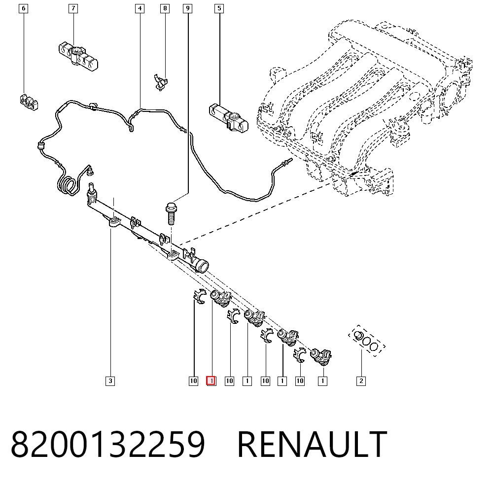  Топливные форсунки Renault Megane 2