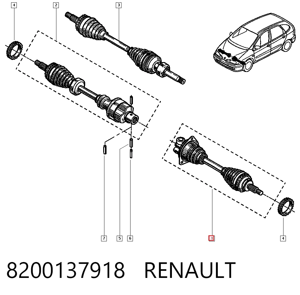 Левая полуось BB1506 Posterparts