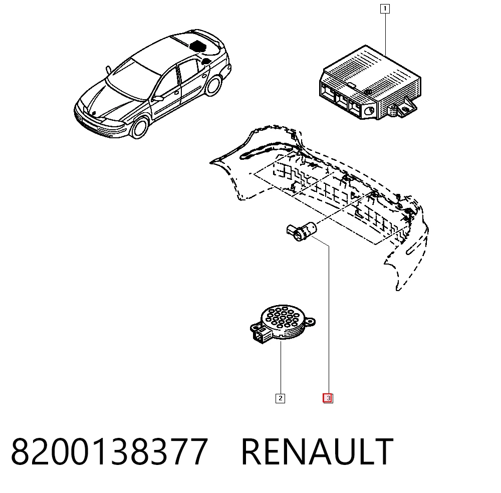 8200138377 Renault (RVI) Задние парктроники