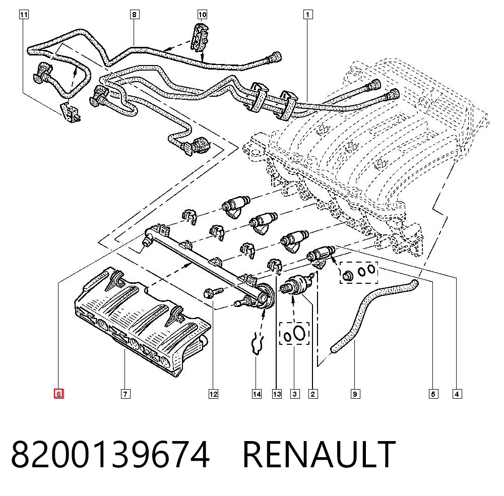 8200139674 Renault (RVI) Топливная рампа