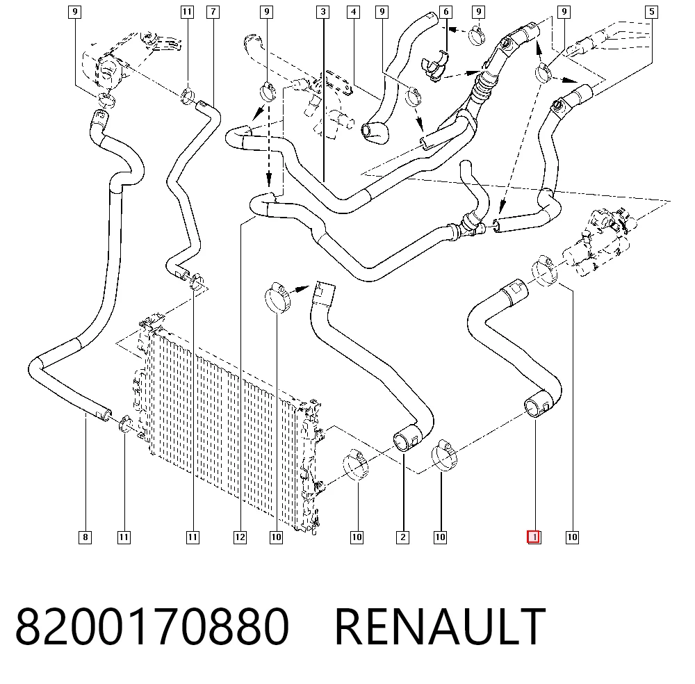 Шланг радиатора охлаждения Nissan Micra хэтчбек (K12) (2002 - 2010) цена, от 7.77 USD
